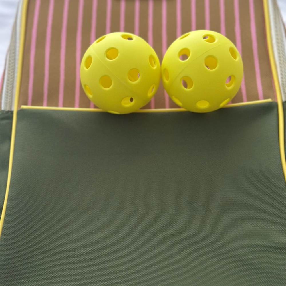 Anthropologie Pink, Green and Yellow Pickleball Set - Picture 6 of 13